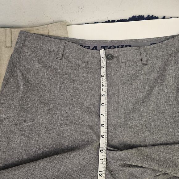 Mens PGA Tour Shorts Lot Size 38 Gray Tan Flat Front Active Golf Gorpcore P0293 - Picture 5 of 9